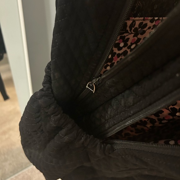 Black Quilted Backpack - Picture 4 of 4